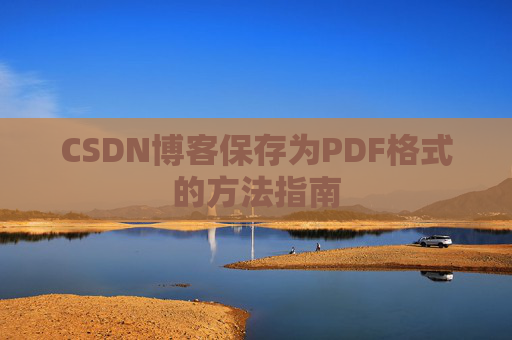 CSDN博客保存为PDF格式的方法指南